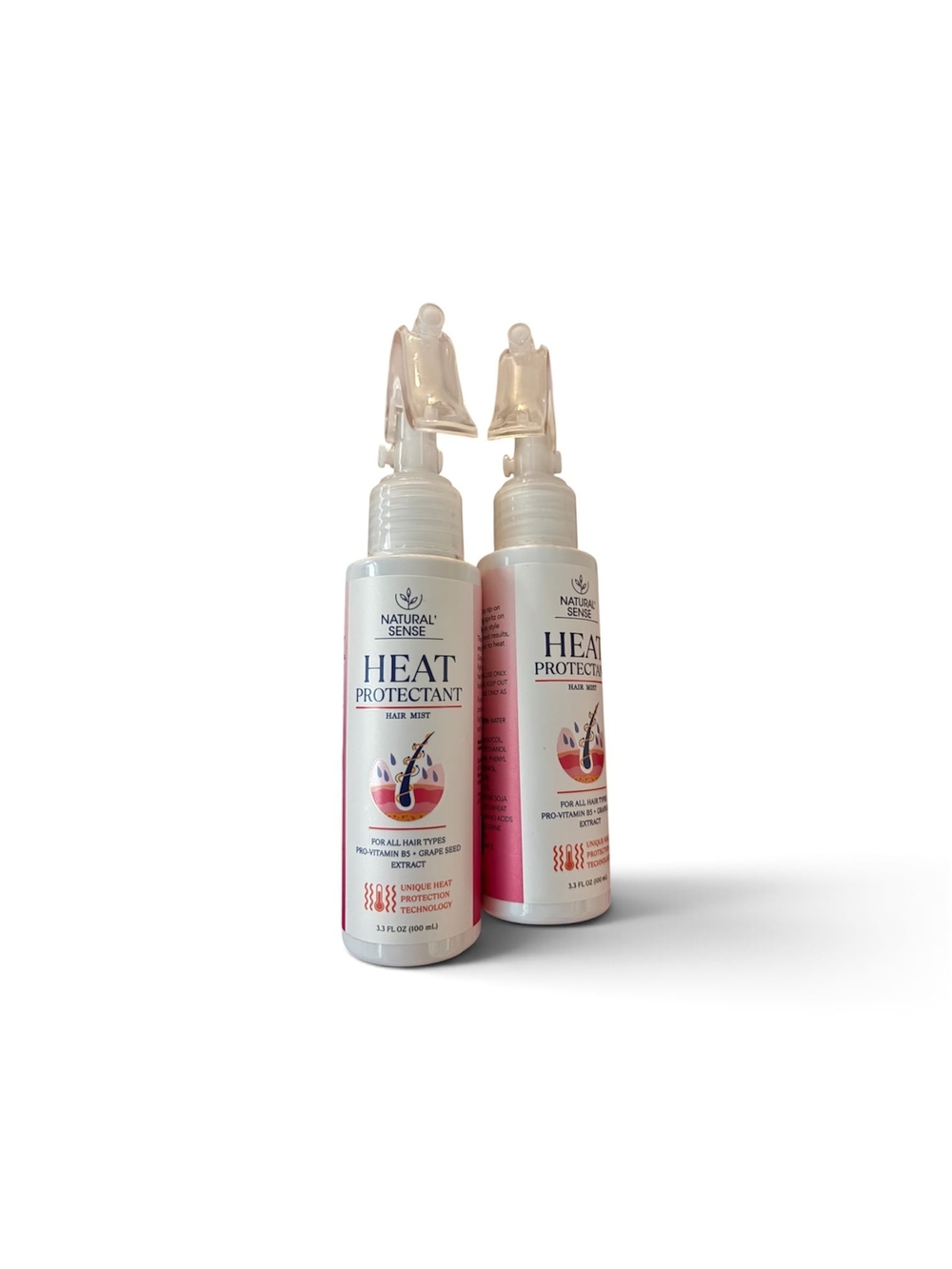 Pink Heat Protectant Hair Mist - Lightweight Thermal Protection